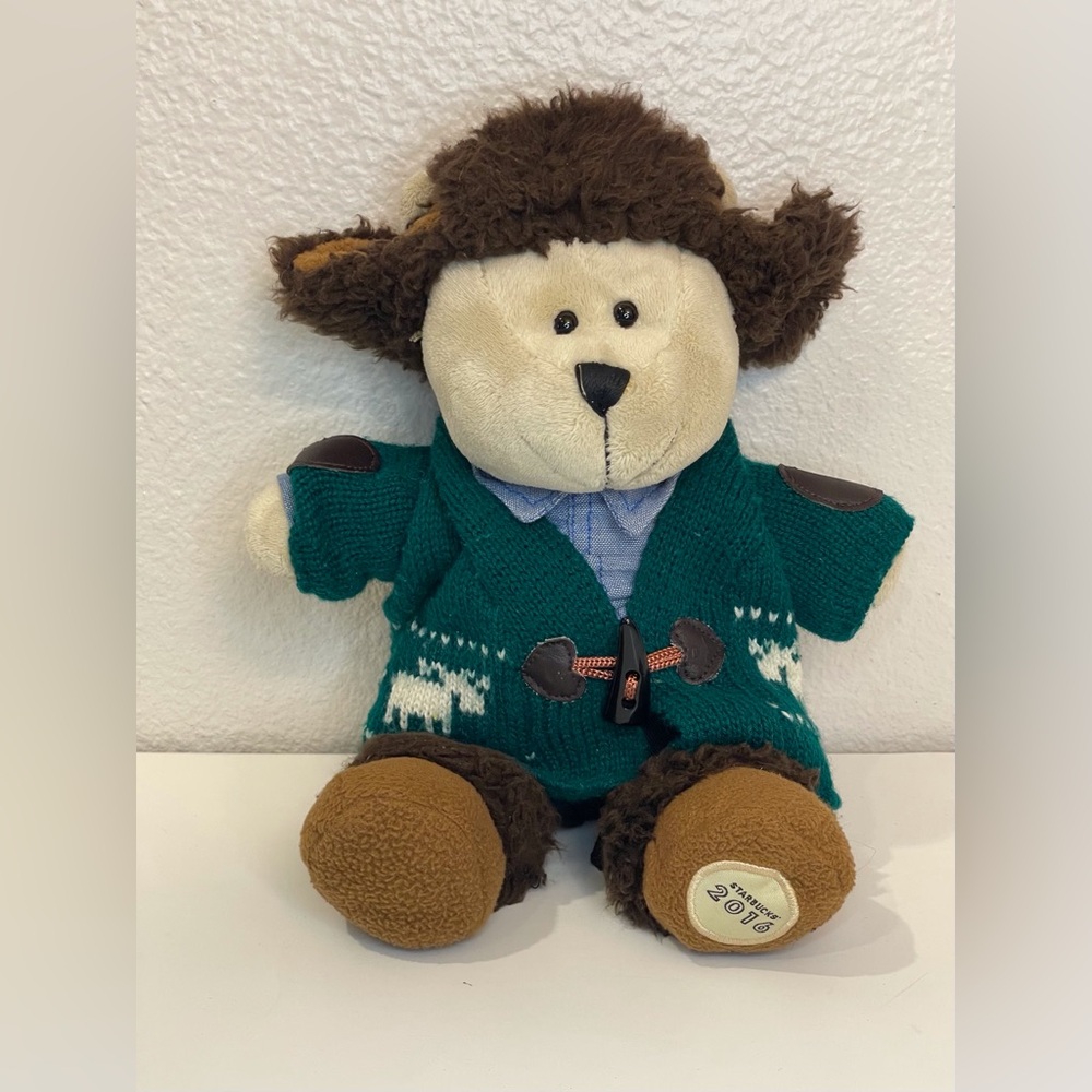 Starbucks 2016 Christmas Bear Bearista Plush Stuffed Animal